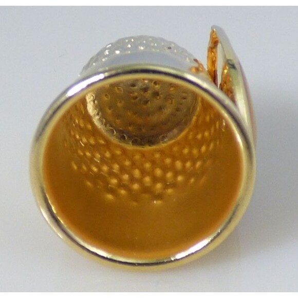 Myrtle Beach SC Thimble Souvenir The Palace Theater Gold Tone Metal Vintage - Picture 7 of 11